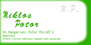 miklos potor business card